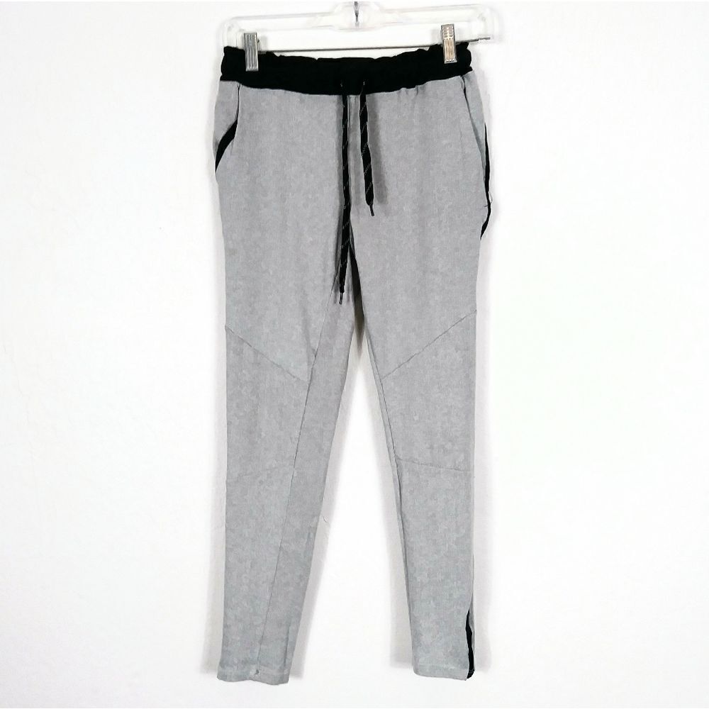 Poof! Grey & Black Skinny Jogger Pants